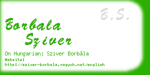 borbala sziver business card