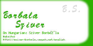 borbala sziver business card